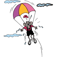 Мышь на с парашютом