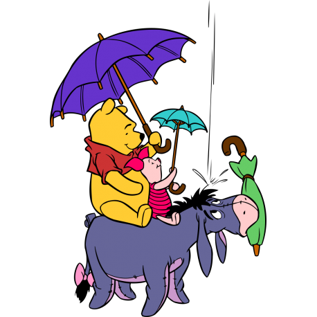 Винни-Пух с Пятачком едут на Иа из мультфильма "Новые приключения Винни-Пуха"
