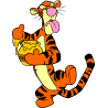 Тигра кушает мед из мультфильма 