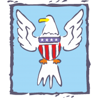 Орел с символикой США