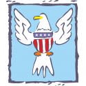 Орел с символикой США