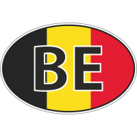 Флаг Бельгии в овале