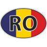 Флаг Румынии в овале