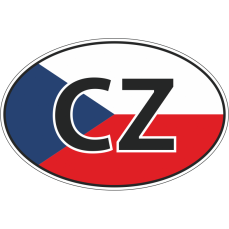 Флаг Чехии в овале