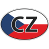 Флаг Чехии в овале