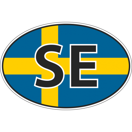 Флаг Швеции в овале