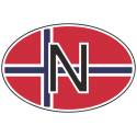 Флаг Норвегии в овале 2