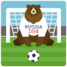 Медведь - вратарь на футбольном поле