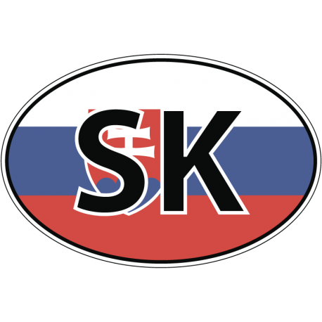 Флаг Словакии в овале