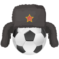 Футбольный мяч в советской шапке ушанке