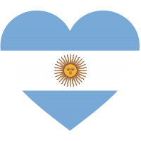 Сердце Флаг Аргентины (Аргентинский Флаг в форме сердца)