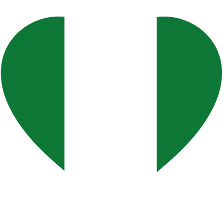 Сердце Флаг Нигерии (Нигерийский Флаг в форме сердца)