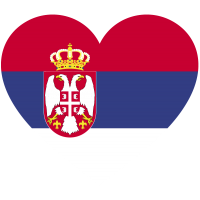 Сердце Флаг Сербии (Сербский Флаг в форме сердца)