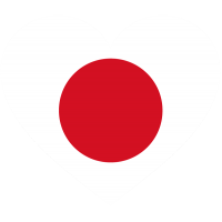 Сердце Флаг Японии (Японский Флаг в форме сердца)
