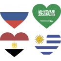 Набор Группа А (Сердца-Флаги Стран Участников Чемпионата Мира По Футболу 2018)