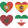 Набор Группа B (Сердца-Флаги Стран Участников Чемпионата Мира По Футболу 2018)
