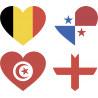 Тату Набор Группа Г (Сердца-Флаги Стран Участников Чемпионата Мира По Футболу 2018)