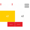 Комплект наклеек для Яндекс Такси (черный, темный или цветной автомобиль)