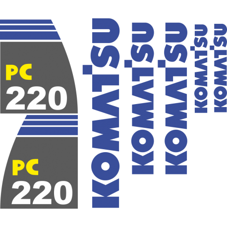 Комплект наклеек на Каматсу 220 - Kamatsu 220