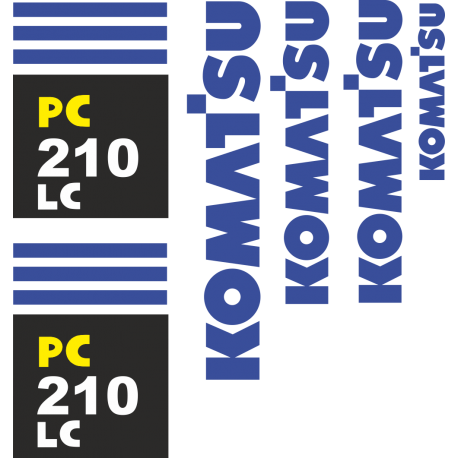Комплект наклеек на Каматсу 210 ЛЦ - Kamatsu 220 LC