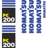 Комплект наклеек на Коматсу ПС 200 - Komatsu PC 200