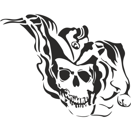 Татуировка Джокера из отряда сомоубийц - череп