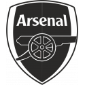 Логотип Arsenal FC - Арсенал черно-белый