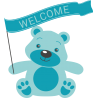 Плюшевый медведь Welcome