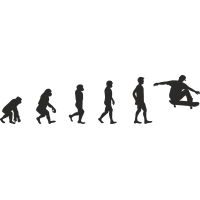 Эволюция от обезьяны до Скейтбордиста 2