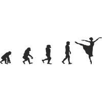 Эволюция от обезьяны до Танцовщицы