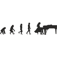Эволюция от обезьяны до Пианистки