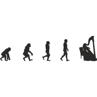 Эволюция от обезьяны до Арфистки