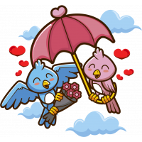 Влюбленные Птички День Святого Валентина
